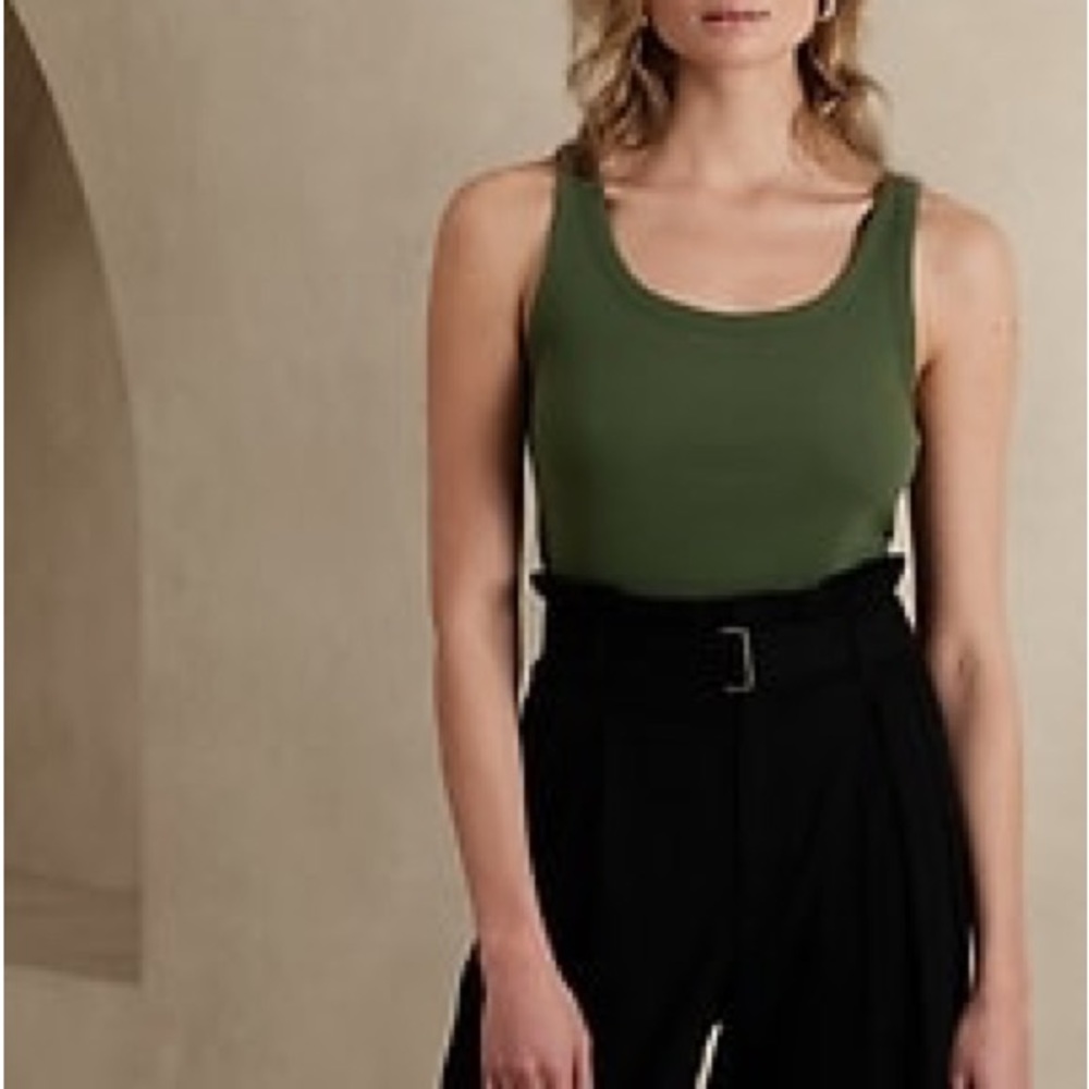 Banana Republic Double Scoop-Neck Ribbed Tank